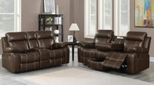 Load image into Gallery viewer, 2122 2 pc Set Recliner Sofa &amp; Loveseat Brown
