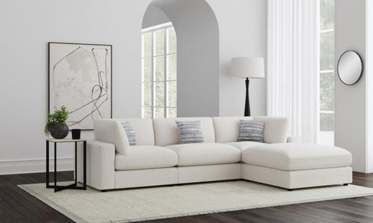 SERENE 4-PIECE UPHOLSTERED MODULAR SECTIONAL SOFA BEIGE