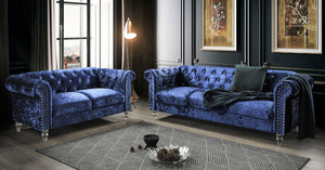 U9550 Blue Sofa + Loveseat