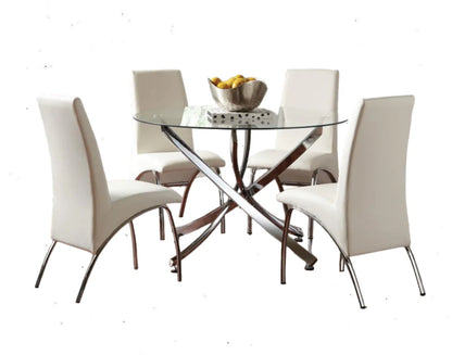 Beckham - 5 Piece Dining Room Set - Pearl Silver