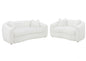 Isabella 2-piece Faux Sheepskin Upholstered Sofa Set Natural