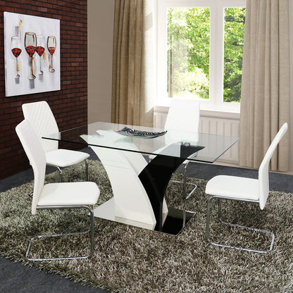 5PCS/ 7PCS  Modern Dining Set Black/White