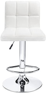 White Square Design Modern Barstools Set Of 2