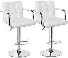 Load image into Gallery viewer, White Square Design With Arms Barstools Set Of 2
