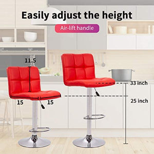 Red Square Design Modern Barstools Set Of 2