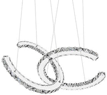 Load image into Gallery viewer, ANTILISHA Modern Crystal Chandelier Lighting Ceiling Dining Room Living Room Chandeliers Contemporary Led Light Fixtures Hanging 3 Ring Foyer Girls Bedroom Pendant Lights Cool White - - Amazon.com
