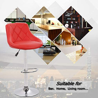 White Diamond Pattern Set Of 2 Barstools