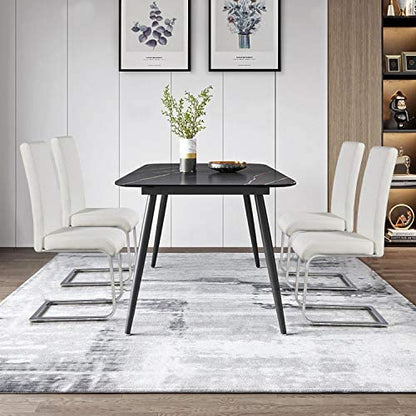 6pcs Modern White Dining Chairs
