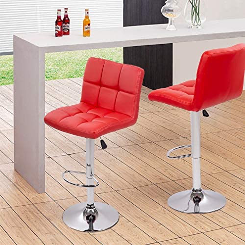 Red Square Design Modern Barstools Set Of 2