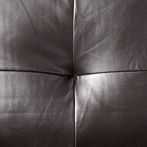 Bobkona Spencer Bonded Leather 2Piece Sofa & Loveseat Set in Espresso