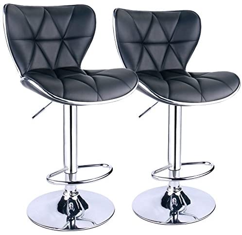 Leopard Shell Back Adjustable Swivel Bar Stools 2/1  Multi Color Chairs