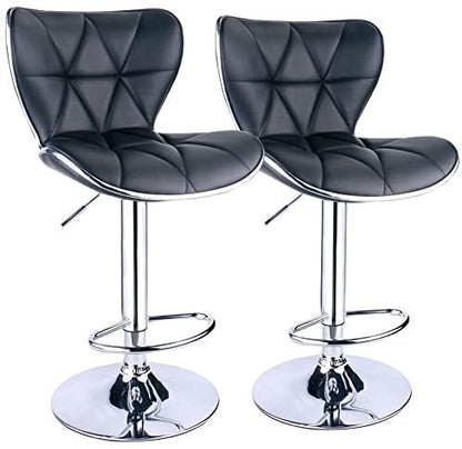 Leopard Shell Back Adjustable Swivel Bar Stools 2/1  Multi Color Chairs