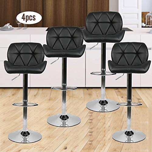 Set of 4 Shell Shaped Chair Bar Stools Modern ( Multi Colors)