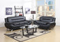 2Pcs Black Sofa And Loveseat