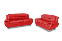 Load image into Gallery viewer, 2Pcs Red Sofa And Loveseat
