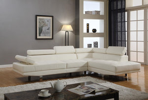 Modern White Sectional  U701