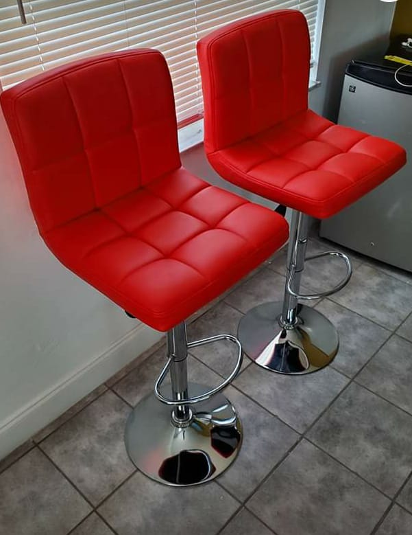 Red Square Design Modern Barstools Set Of 2