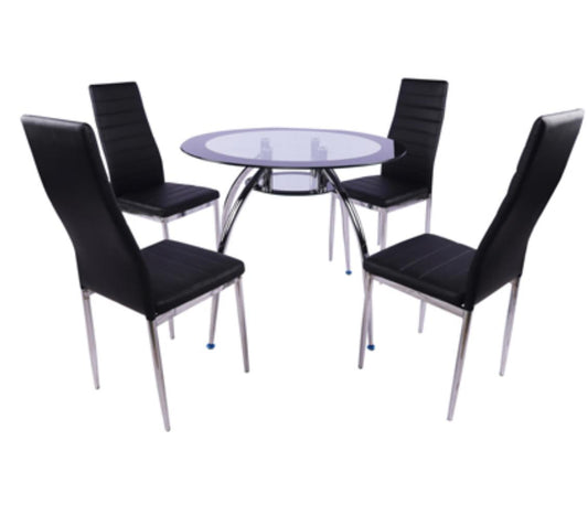 Black Delphi 5Pcs Dining Set