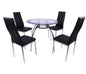 Black Delphi 5Pcs Dining Set
