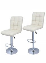Load image into Gallery viewer, Set of 2 Modern Bar Stools Leather Hydraulic Swivel Dinning Chair Pair Barstools
