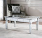 Glam Mirrored Coffee Cocktail Table Silver Finish Living Room Accent Table