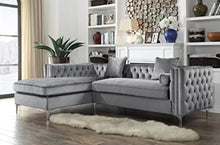 Load image into Gallery viewer, Gray Velvet Sectional
