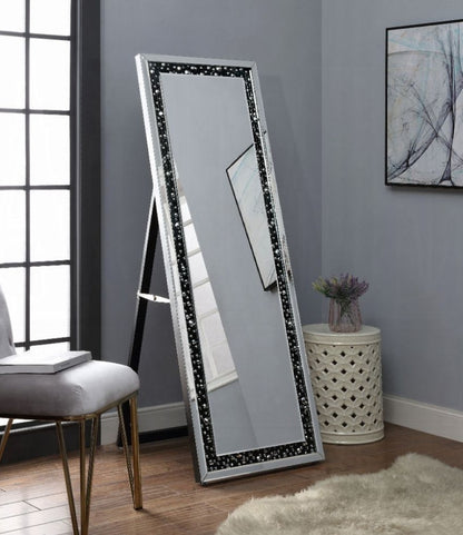 Noor Accent Mirror (Floor) - 97158 - Mirrored & Faux GemStones