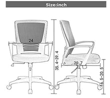 Load image into Gallery viewer, Office Chair Ergonomic Desk Chair Swivel Rolling Computer Chair Executive Lumbar Support Task Mesh Chair Metal Base for Home&amp;Office, Black
