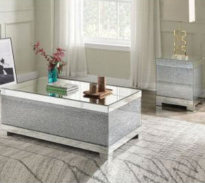 Mallika Coffee Table - 87910 - Mirrored & Faux Crystals