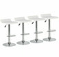 Red/ White/ Black/Set of 4 Bar Stools PU Leather Adjustable Swivel Pub Chair Kitchen Dining Red
