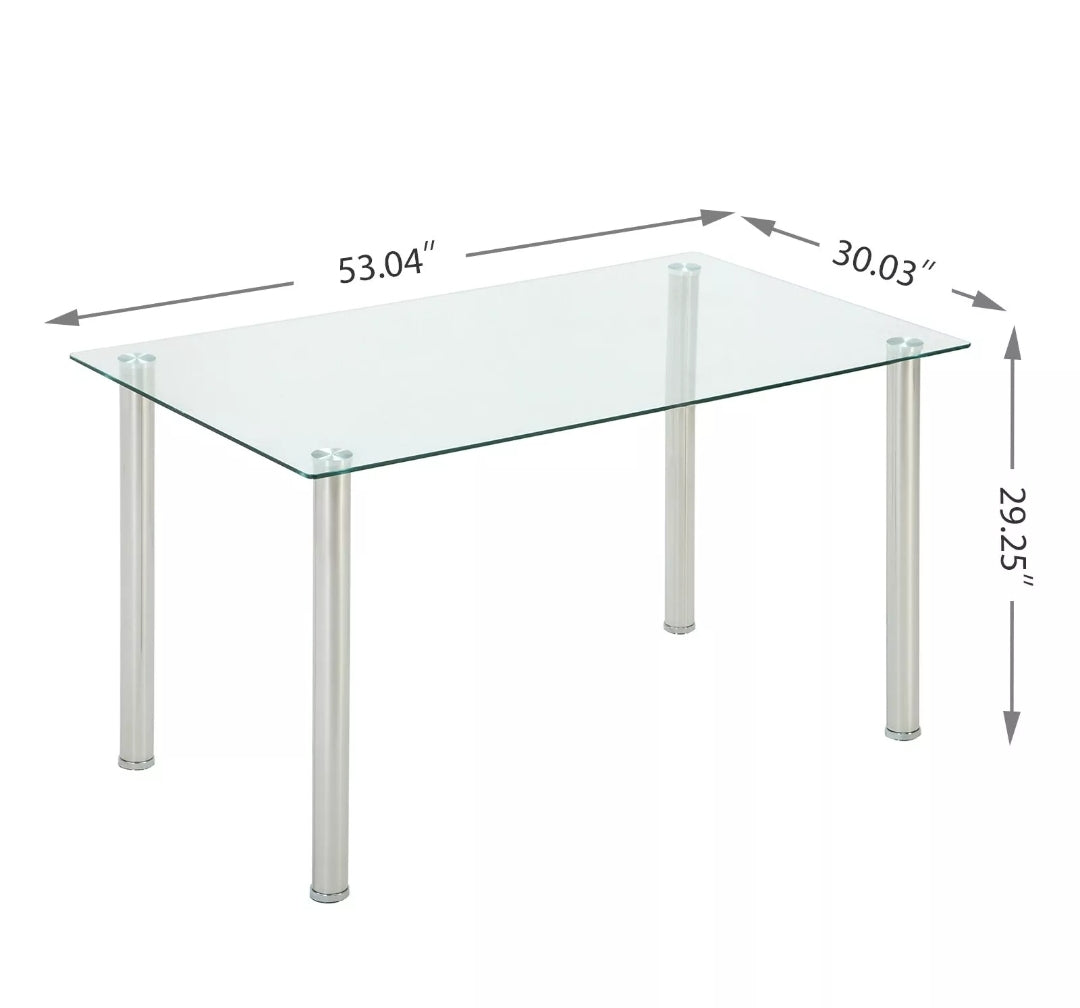 Dining Table Modern Rectangular Glass design Dining Room Furniture