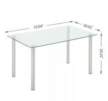 Load image into Gallery viewer, Dining Table Modern Rectangular Glass design Dining Room Furniture
