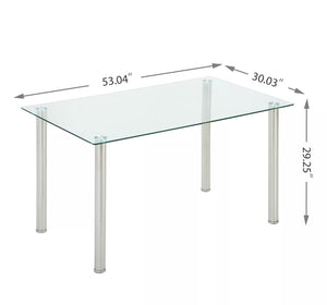 Dining Table Modern Rectangular Glass design Dining Room Furniture