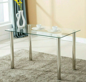 Dining Table Modern Rectangular Glass design Dining Room Furniture