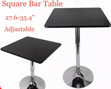 Load image into Gallery viewer, Swivel Square Pub Table Adjustable Bar Tables Counter Height Bistro Cafe Set
