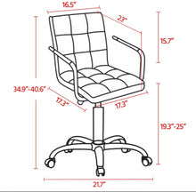 Load image into Gallery viewer, White Or Black Executive Home Office Chair PU Leather Computer Desk Task Gas-lift Swivel White
