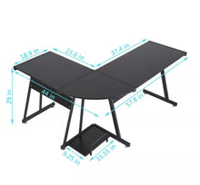 Load image into Gallery viewer, L Shaped Desk Corner Computer Gaming Laptop Table Workstation Home Office
