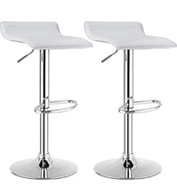 Load image into Gallery viewer, White Modern Backless Barstools Set Of 2
