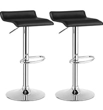 Load image into Gallery viewer, Black Modern Backless Barstools Set Of 2
