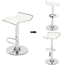 Load image into Gallery viewer, Modern White Chrome Backless Barstools Set Of 2
