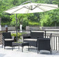 Patio Furniture Set 4 Pcs Black/Tan Cushion Outdoor Wicker Sofas Rattan Chair Wicker Conversation