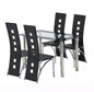 Modern Dining Room Table Set & 4 Chairs