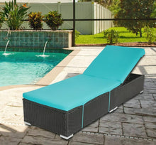 Load image into Gallery viewer, 2 PC PE Wicker Chaise Lounge Adjustable Chair W/ Cushion Pool Outdoor Furniture
