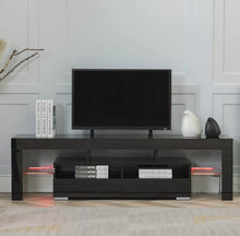 Load image into Gallery viewer, High Gloss 63&#39;&#39;  TV Stand Unit Cabinet Console Table RC with Colorful LED Lights
