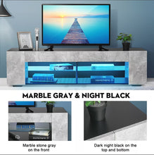Load image into Gallery viewer, 57&#39;&#39; TV Stand Cabinet Unit w/ LED Shelves Entertainment Center for 65&quot; TV
