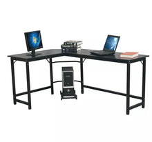 Load image into Gallery viewer, L-shaped Corner Desk Gaming Computer Workstation Table w/ Cpu Stand Home Office
