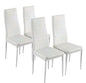 Set of 4 Dining Room Chairs Kitchen Chairs PU Leather Breakfast Furniture