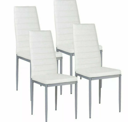 SET OF 4 PU Leather Dining Side Chair Modern  Design Home Dining Furniture