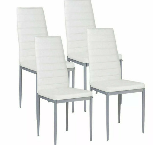 SET OF 4 PU Leather Dining Side Chair Modern  Design Home Dining Furniture