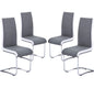 Set Of 4 Gray/White Dining Chairs